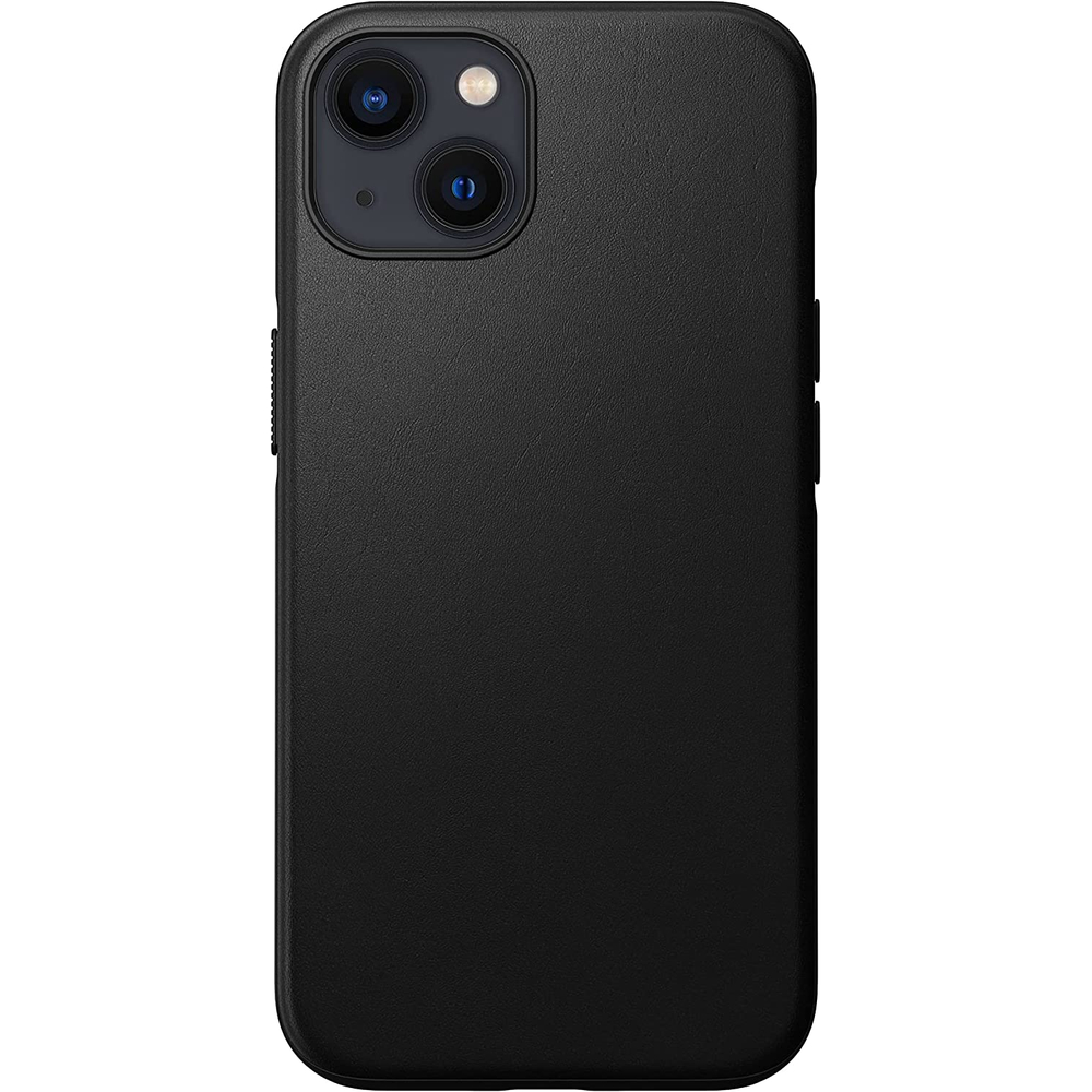 Чехол-накладка Nomad Modern Leather Case for iPhone 13 MagSafe - Black. Материал верха натуральная к